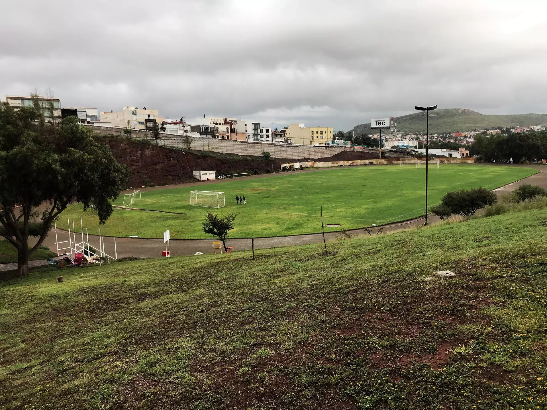 Actual cancha empastada.