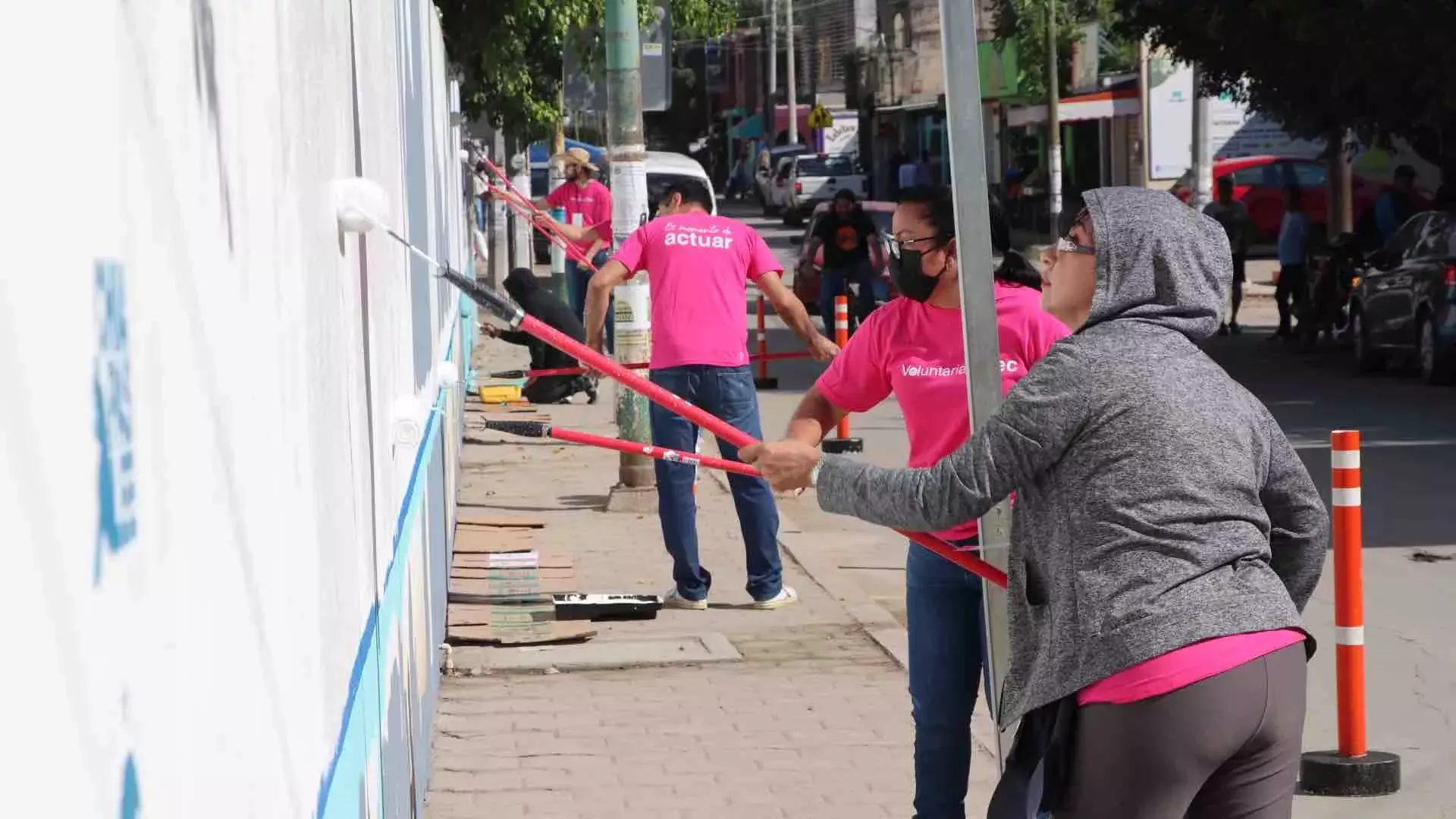 Los voluntarios practicaron valores como la solidaridad, el compromiso, trabajo en equipo, etc. 