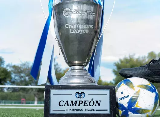 Copa de la Champions League sobre la cancha