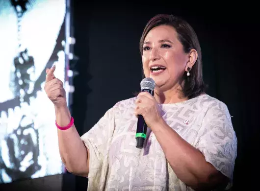 Xóchitl Gálvez expuso sus temas frente a estudiantes del Tec campus Monterrey en el Foro Actúa Presidencias