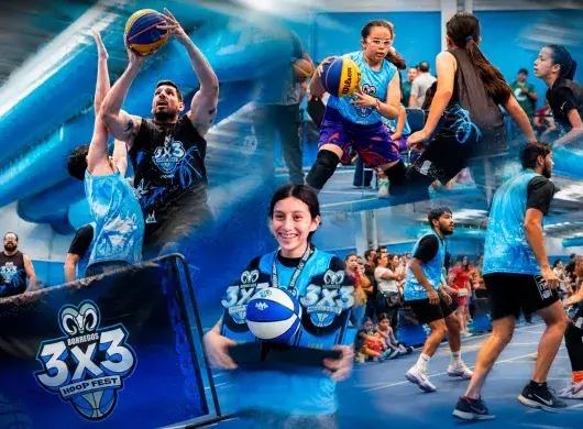Niños, niñas, jóvenes y adultos jugaron básquetbol en el borregos 3x3 hoop fest en el Tec de Monterrey campus Laguna