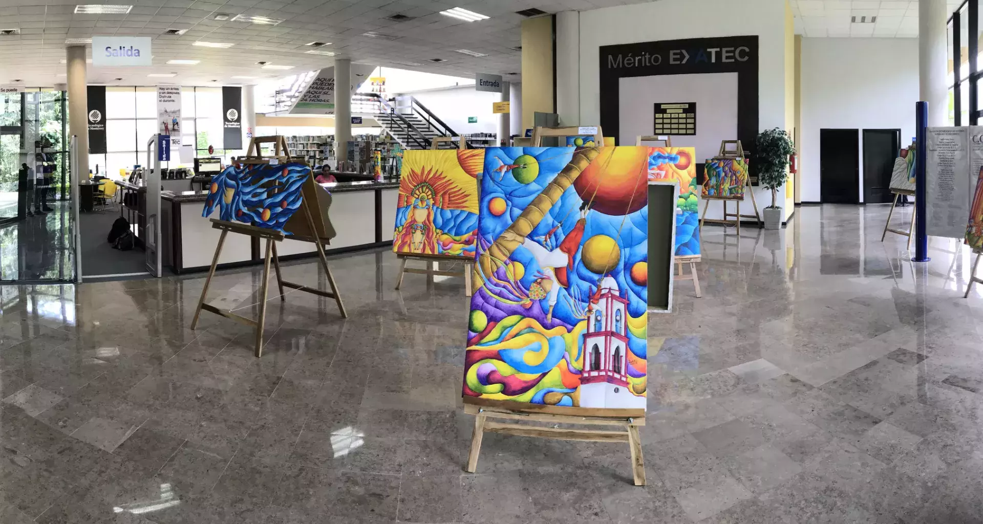 Entre pinceladas, inspiración y pigmentos de color, arrancó la exposición “Sueños pigmentados” en la biblioteca del Tecnológico de Monterrey en Veracruz. 