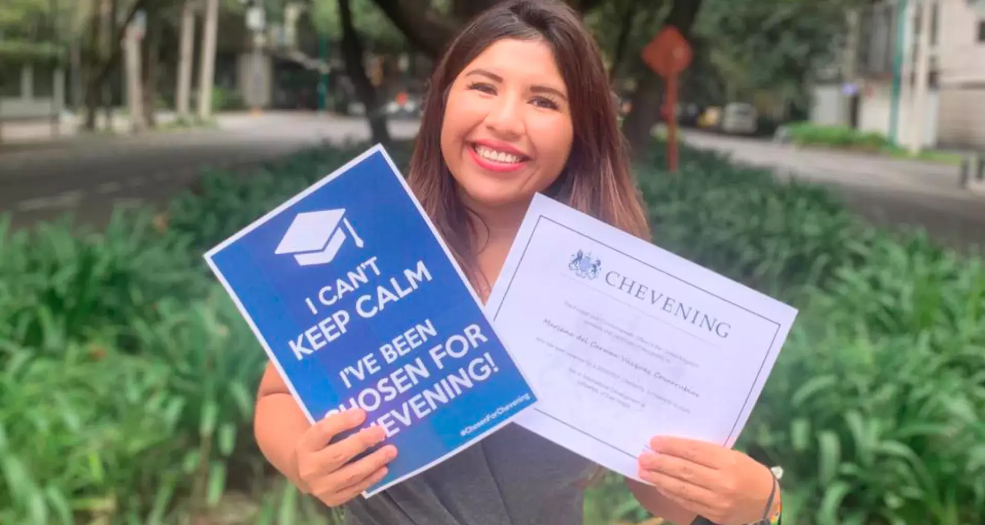 Mariana fue elegida para estudiar en Norwich, Inglaterra.