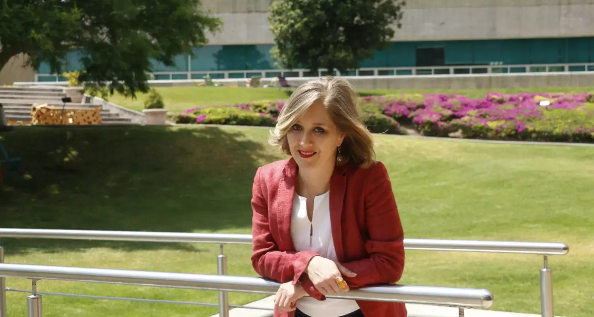 Gabriela Dorado en el Tec campus San Luis. 