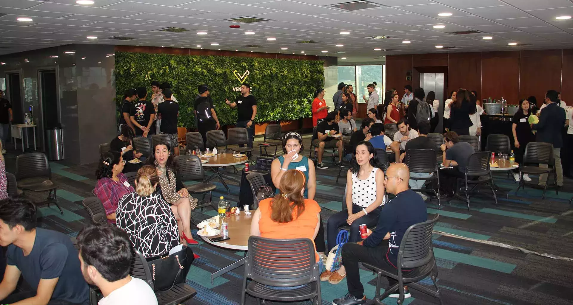 Entrepreneurs interact at Venture Café Monterrey