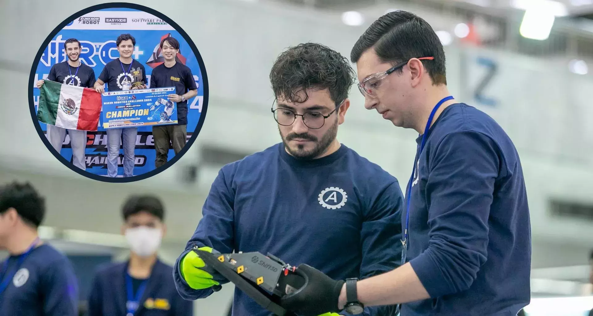 EXATEC durante la competencia de robótica en Tailandia