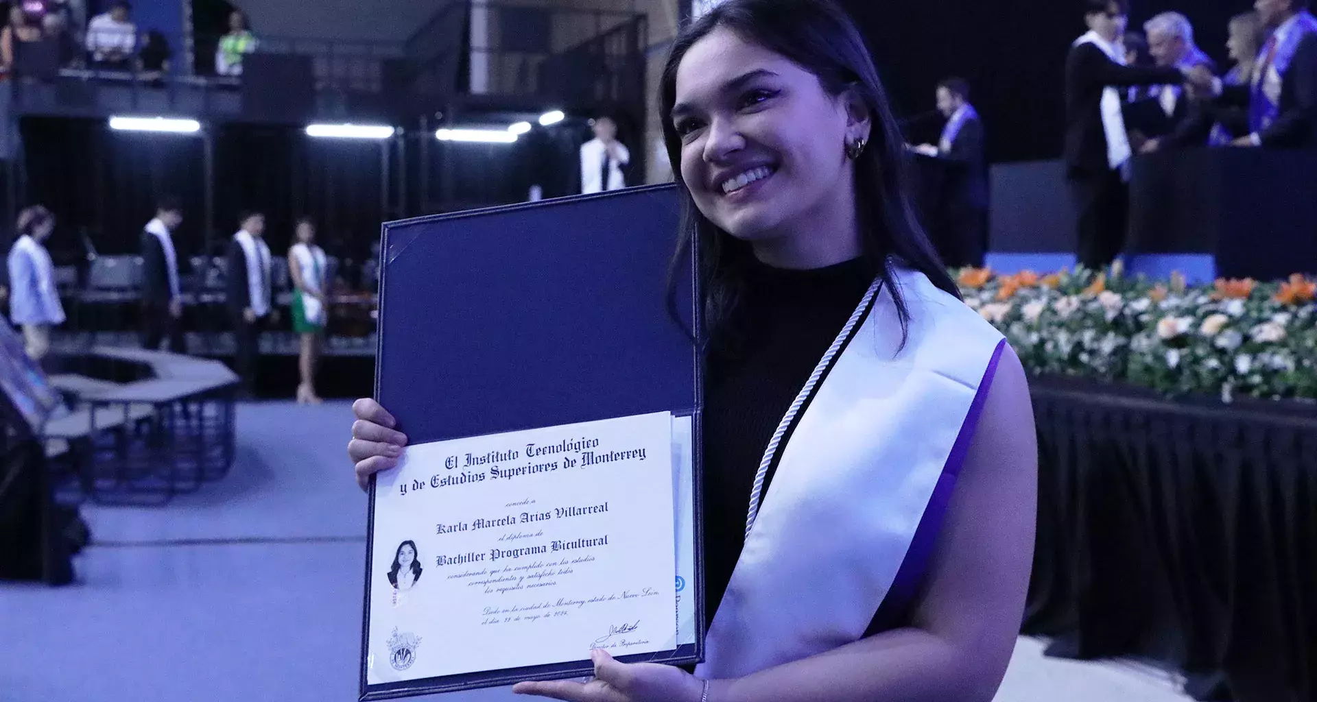 Karla Arias, durante su graduación de PrepaTec.