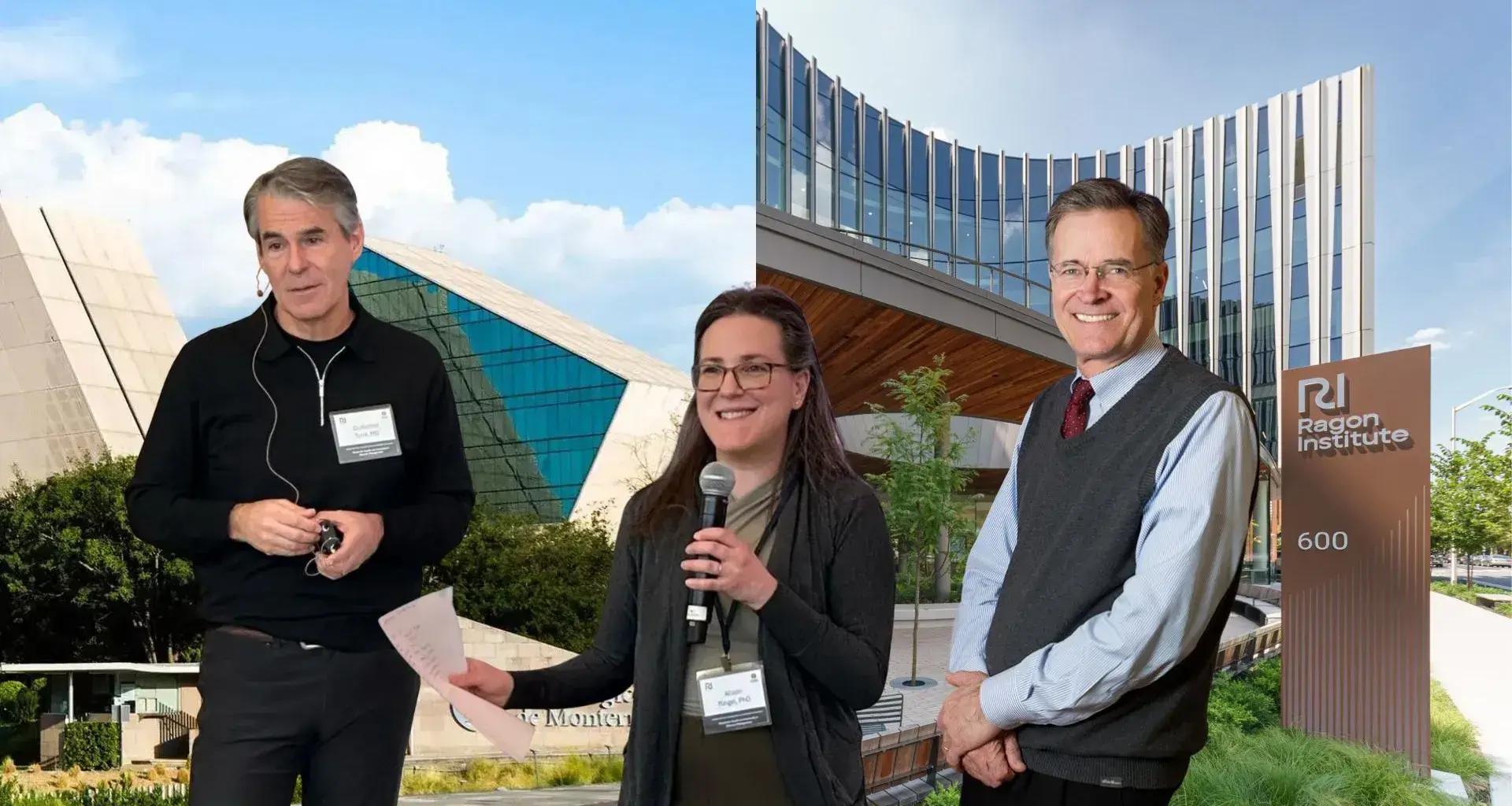 Dr. Guillermo Torre, rector de TECSALUD, Bruce D. Walker, director del Ragon Institute y Alison Ringel, investigadora en el Ragon Institute.