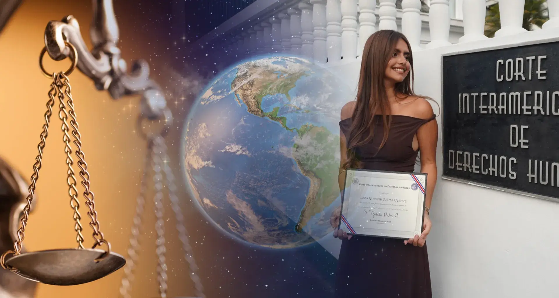 Alumna Tec en las oficinas de la Corte Iberoamericana de Derechos Humanos.