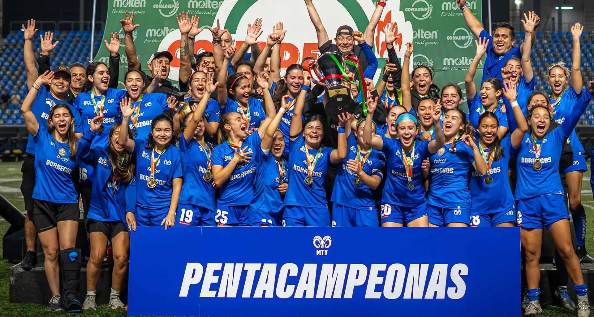 Borregos Mty femenil conquista pentacampeonato de CONADEIP