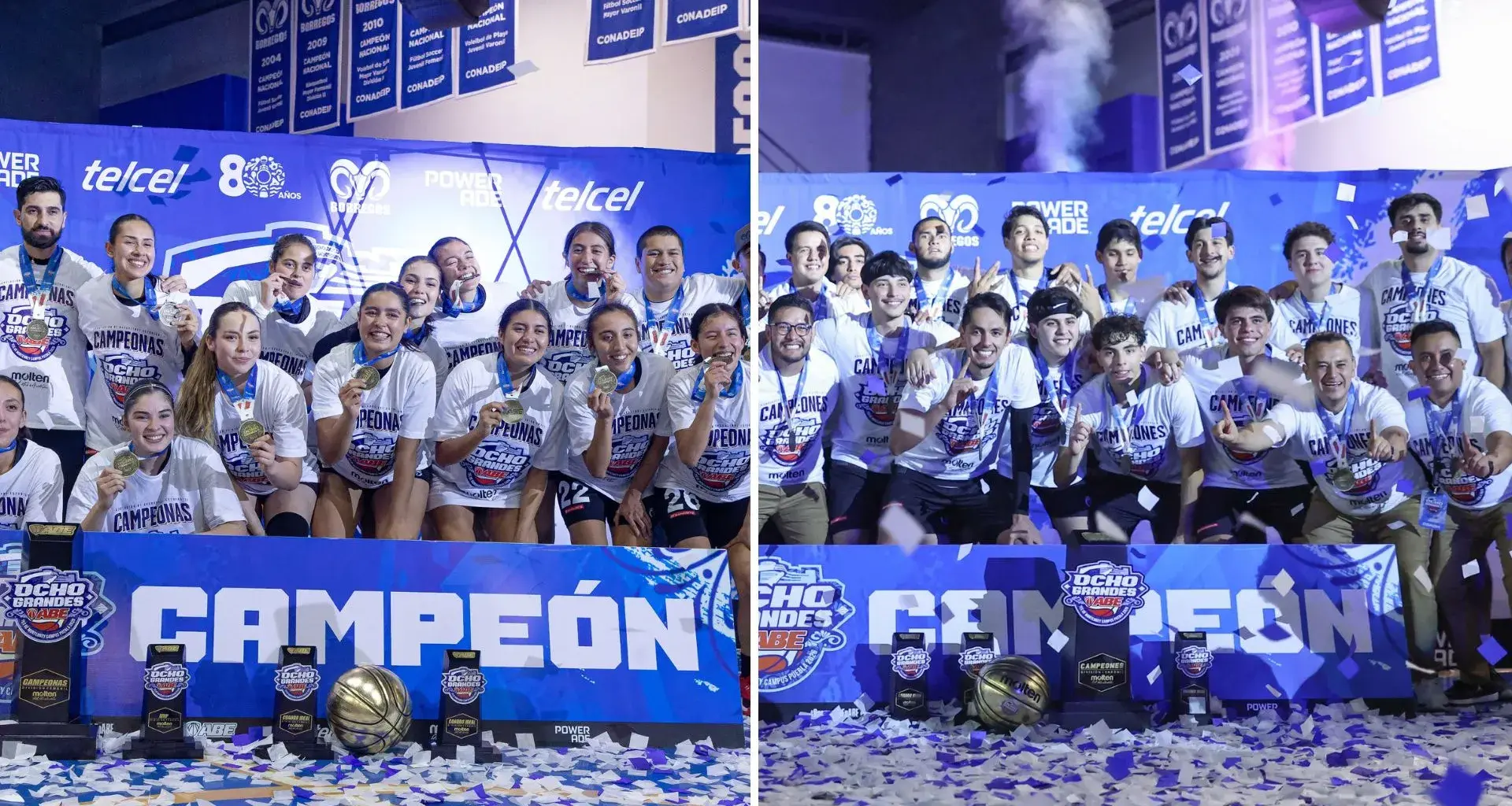 Equipos campeones 8 Grandes 2026, Borregos CEM en la femenil y Borregos Toluca, en la varonil