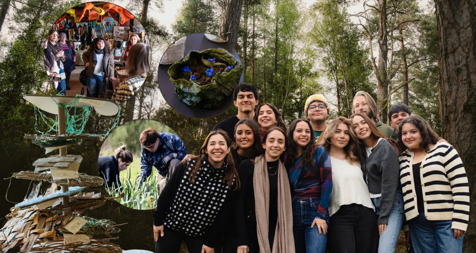 Collage de fotos de alumnos en la experiencia de Winter School en Escocia.
