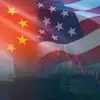 Foto bandera China y Estados Unidos