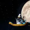 Aladdin y Jazmine en la alfombra mágica