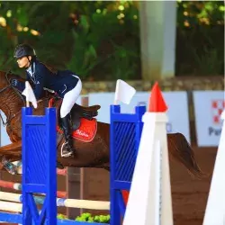 Andrea montada en el caballo 