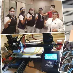 Estudiantes del Tec crean caretas protectoras y las donan a hospitales en Nuevo León.