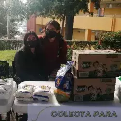 Colecta para damnificados, cerro Chiquihuite, Tec CEM