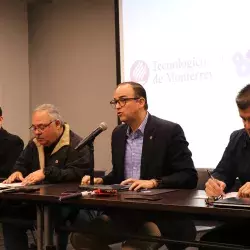 Rueda de prensa de la firma de convenio entre el Tec campus Laguna y el CIMAL