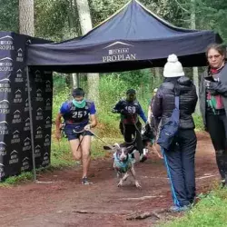 Oscar y Aslan en plena competencia.