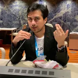 Foro ONU en Suiza en el que participó el alumno del Tec Guadalajara, Erick Oseguera.