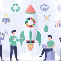 Imagen conceptual de lanzamiento de idea 