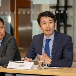 Ryuta Fukasawa habla en el roundtable de IncMTY. 