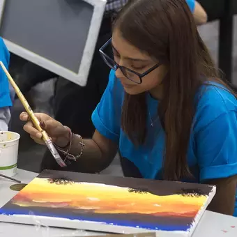 Taller de arte en Ciudad Juárez.