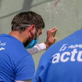 La comunidad del Tec Campus Toluca unió esfuerzos para pintar la escuela Mihuel Hidalgo en San Antonio Buenavista