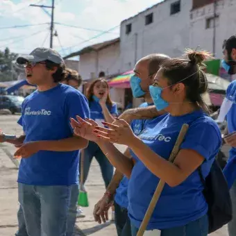 La comunidad del Tec Campus Toluca unió esfuerzos para pintar la escuela Mihuel Hidalgo en San Antonio Buenavista