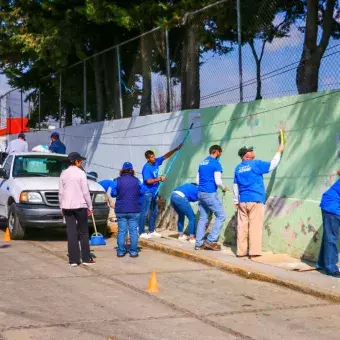 La comunidad del Tec Campus Toluca unió esfuerzos para pintar la escuela Mihuel Hidalgo en San Antonio Buenavista