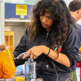 Alumna del Tecnológico de Monterrey viviendo su Semanai en campus Tampico