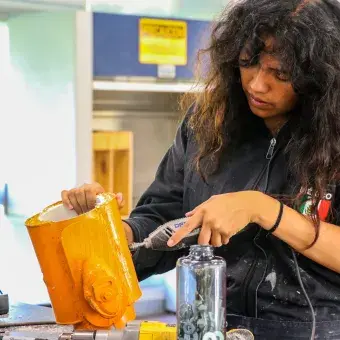 Alumna del Tecnológico de Monterrey viviendo su Semanai en campus Tampico