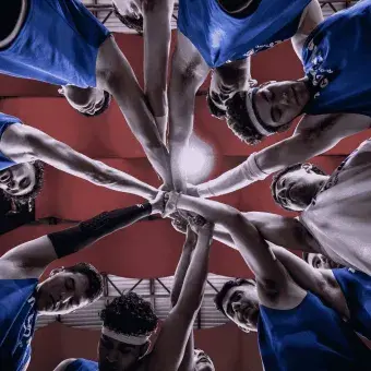 Equipo antes del partido