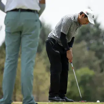 Jugador en el green