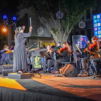 Participación de la Orquesta de Arte y Cultura durante Fiestas Tec
