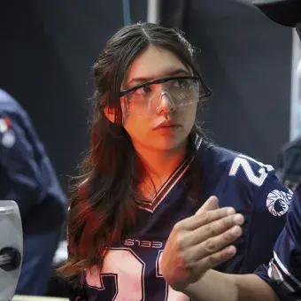 Integrante del equipo con el coach